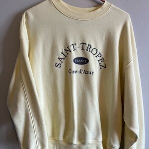 Yellow Embroidered Women’s Saint-Tropez Sweatshirt